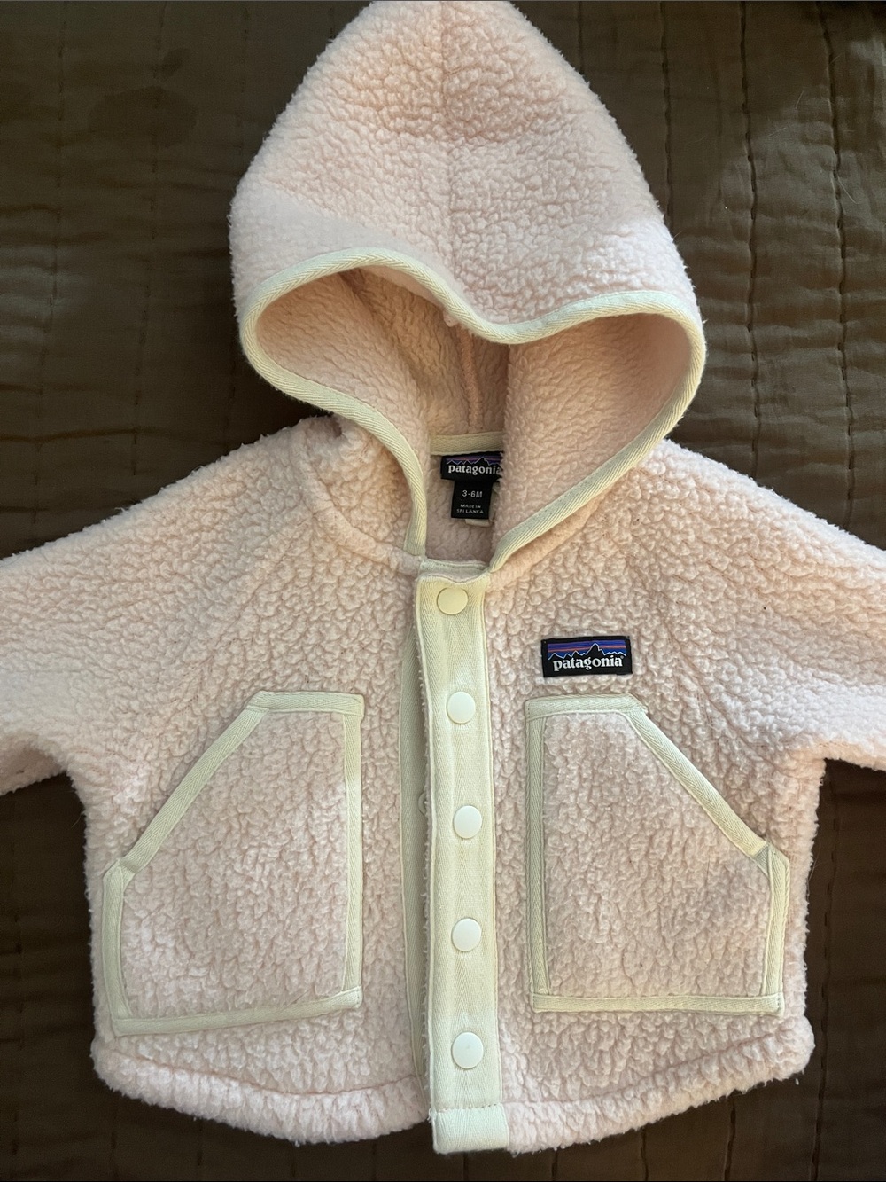 Patagonia Kids Pale Pink Sherpa Puffer Jacket